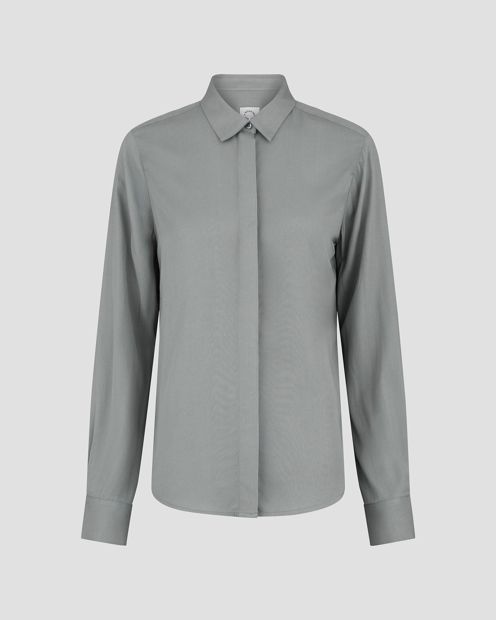 Klassisk skjorte til kvinder i sage lavet af kvaliteten 100% Viskose (LENZING™ ECOVERO™), ansvarligt produceret design fra A Working Theory